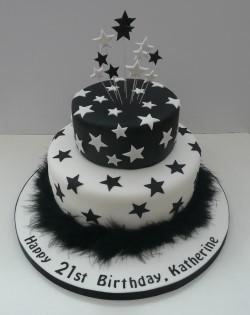 Stars and Feathers birthday cake